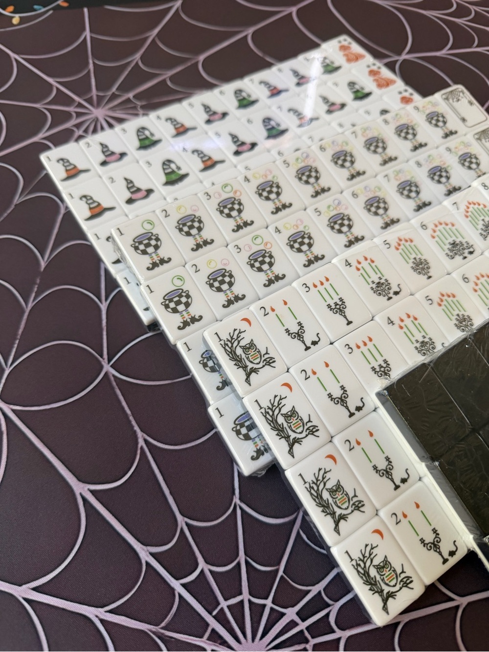 Halloween American Mahjong Set 160 Engraved Tiles + 31.5” Mat NEW